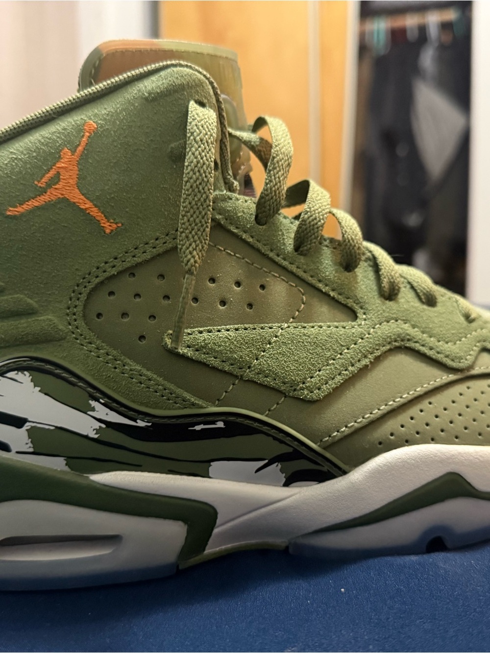 Air Jordan, Olive Green High-Top Sneakers
